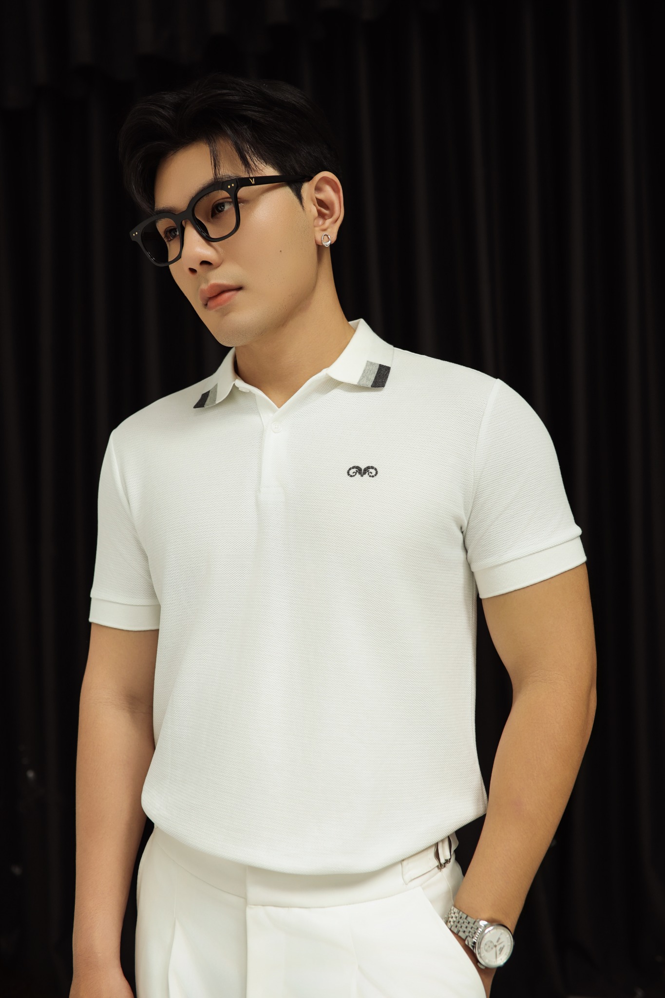 AG65 PREMIUM SLIMFIT POLO - WHITE