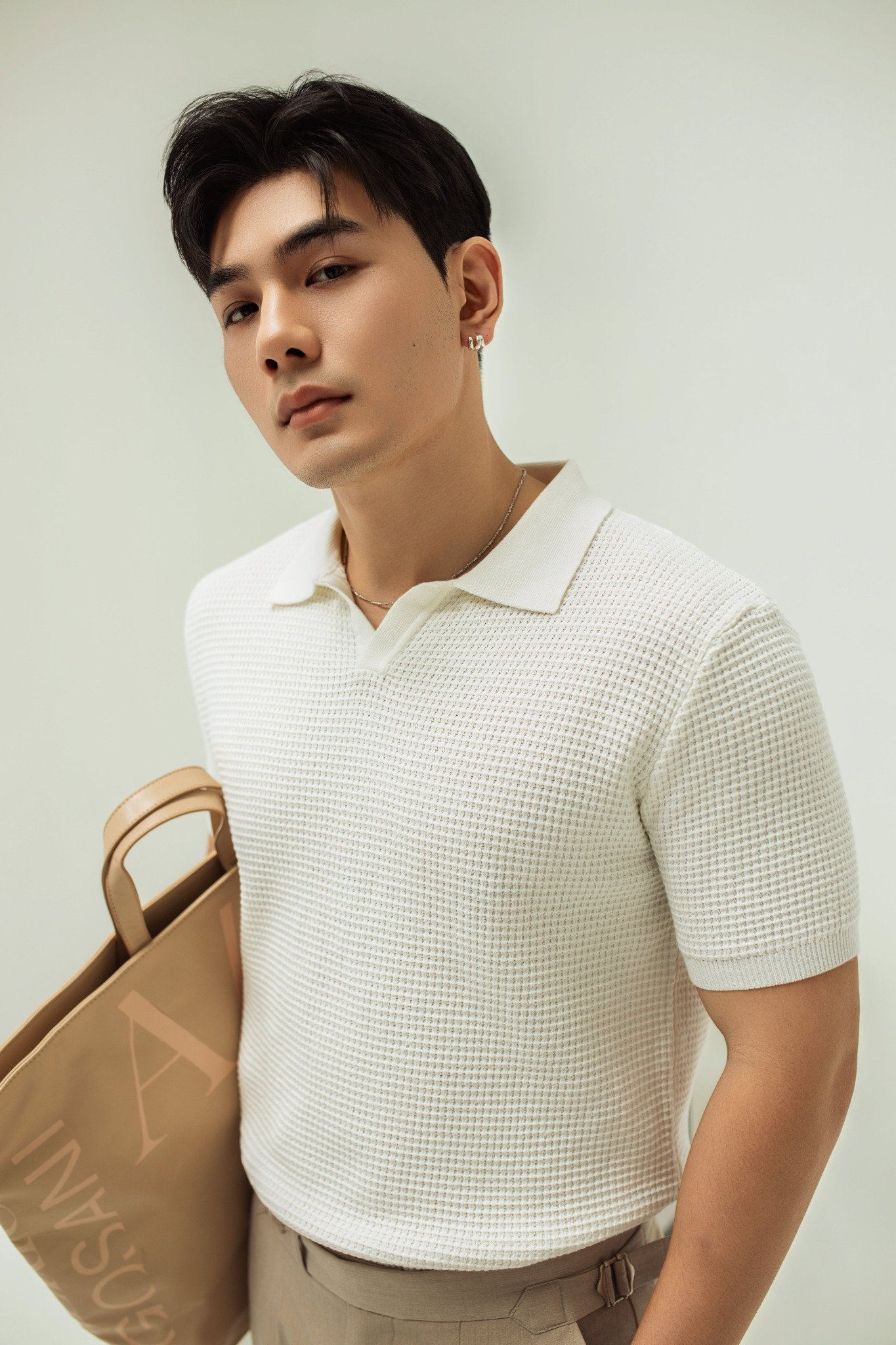 AG739 PREMIUM REGULAR FIT KNIT POLO - WHITE
