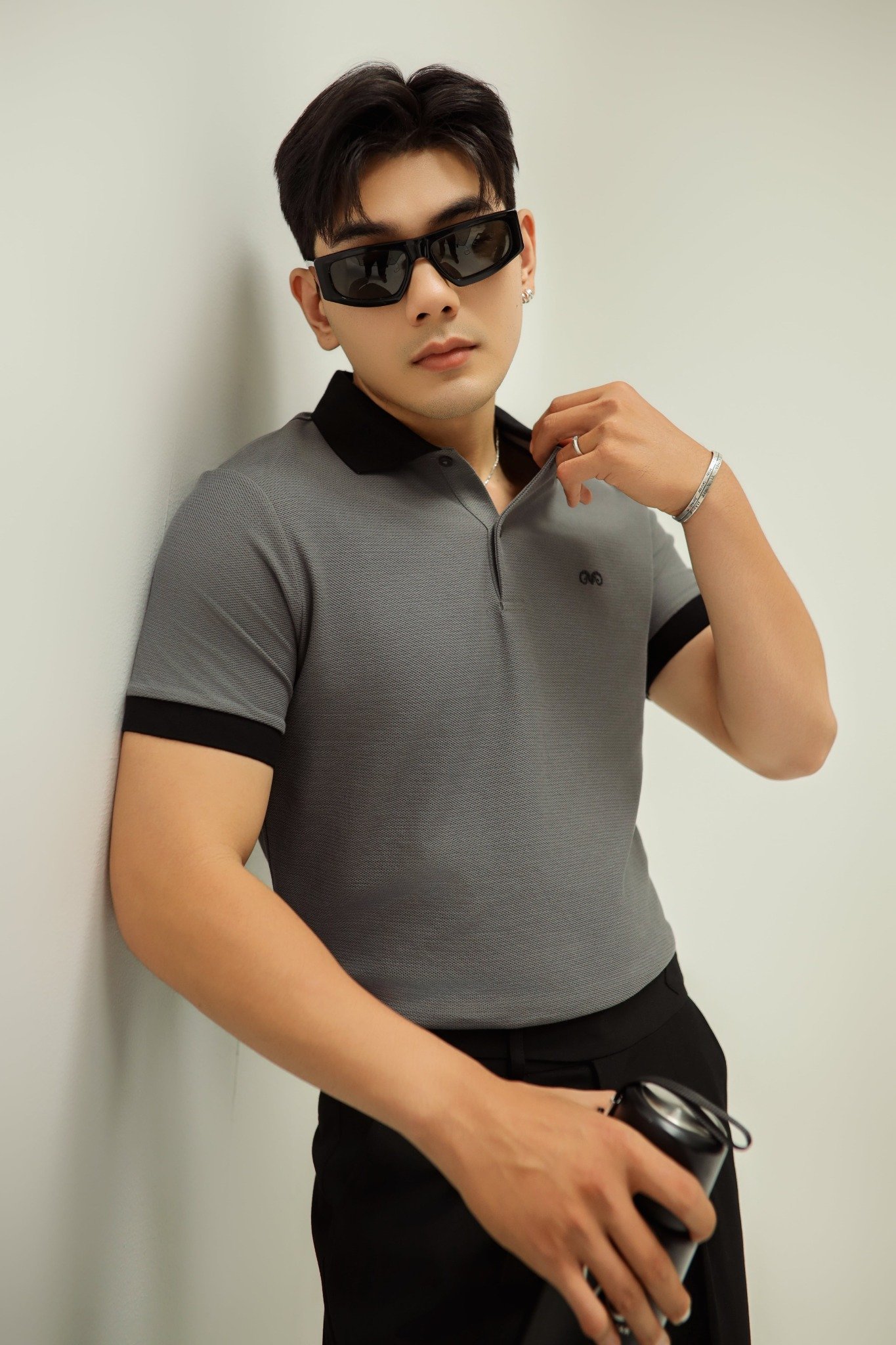 AG99 PREMIUM SLIMFIT POLO - LIGHT GREY