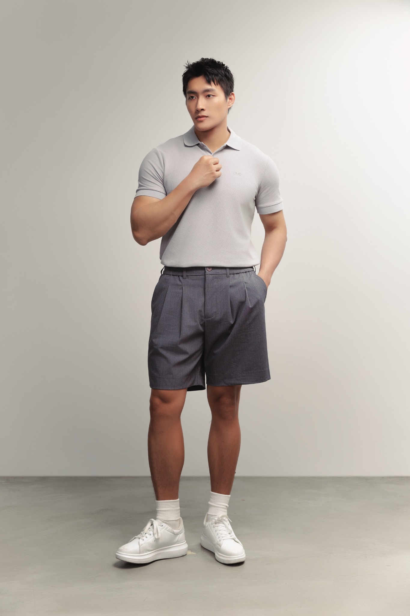 AG02 SIGNATURE SLIMFIT POLO - LIGHT GREY