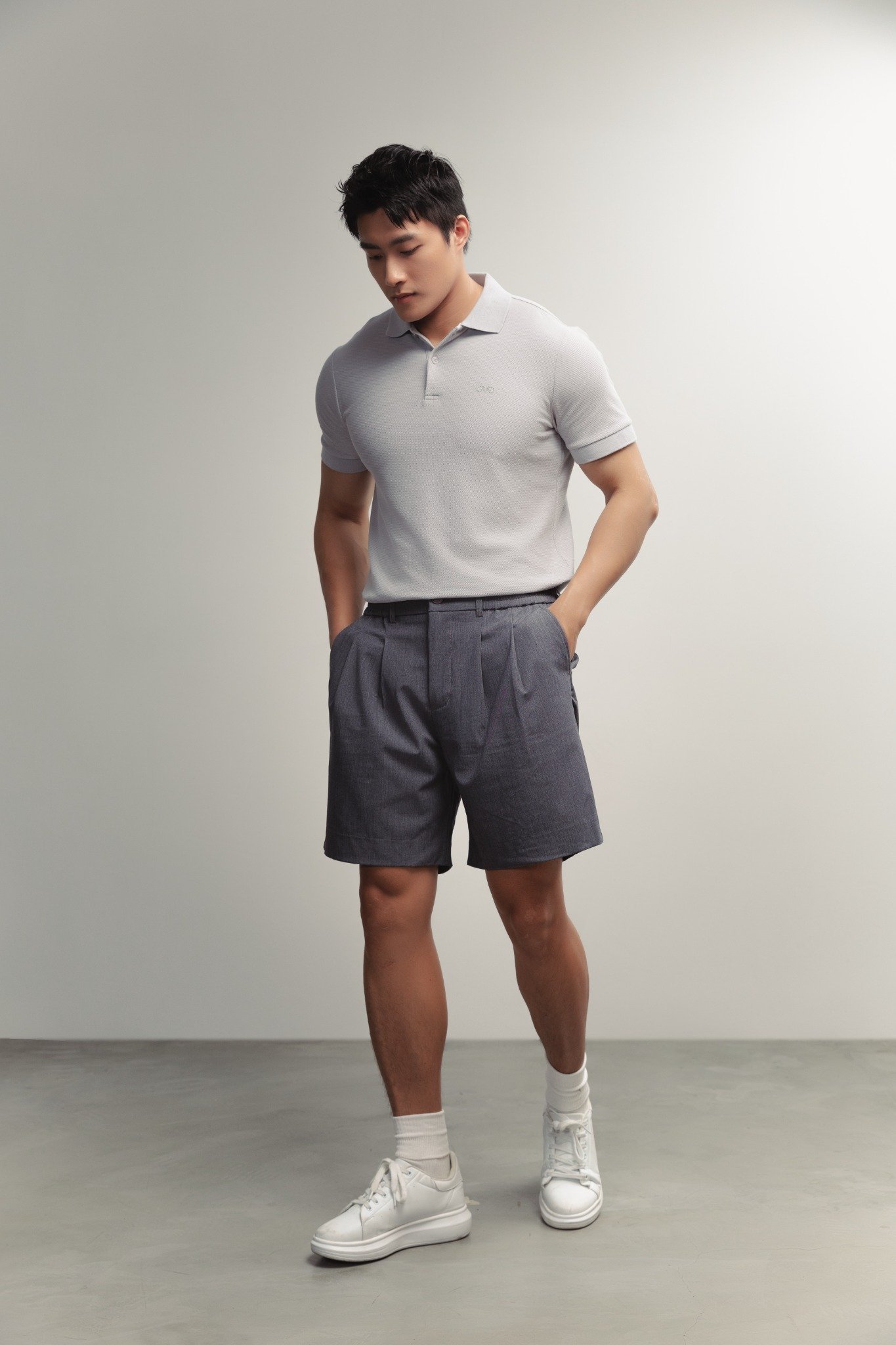 AG02 SIGNATURE SLIMFIT POLO - LIGHT GREY
