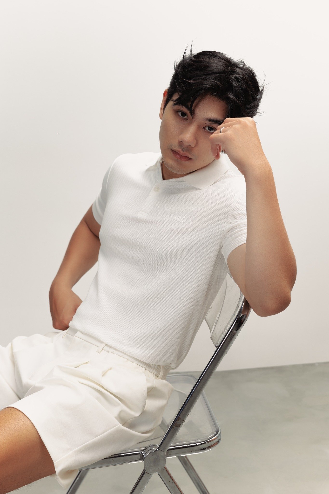 AG02 SIGNATURE SLIMFIT POLO - WHITE