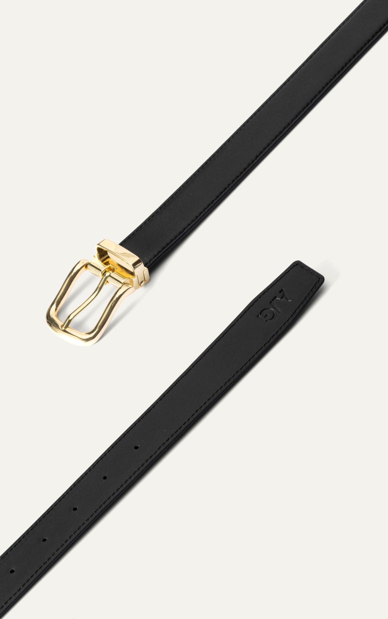 AG LEATHER BELTS - SQUARE HEAD GOLD