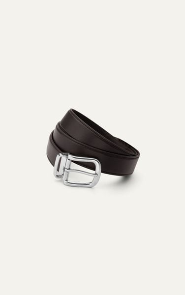  AG LEATHER BELTS BROWN - SQUARE HEAD SILVER 