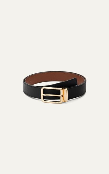  AG LEATHER BELTS - RECTANGLE HEAD METALLIC GOLD