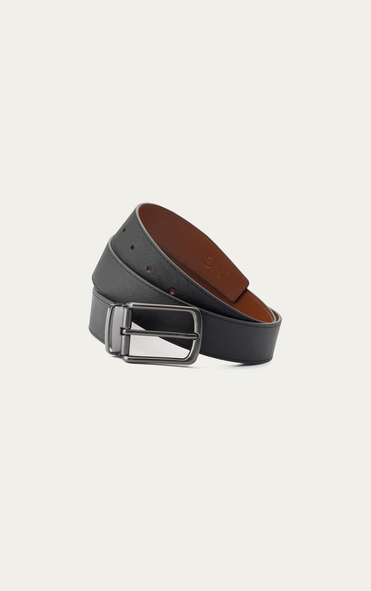 AG LEATHER BELTS - SQUARE HEAD METALLIC SILVER