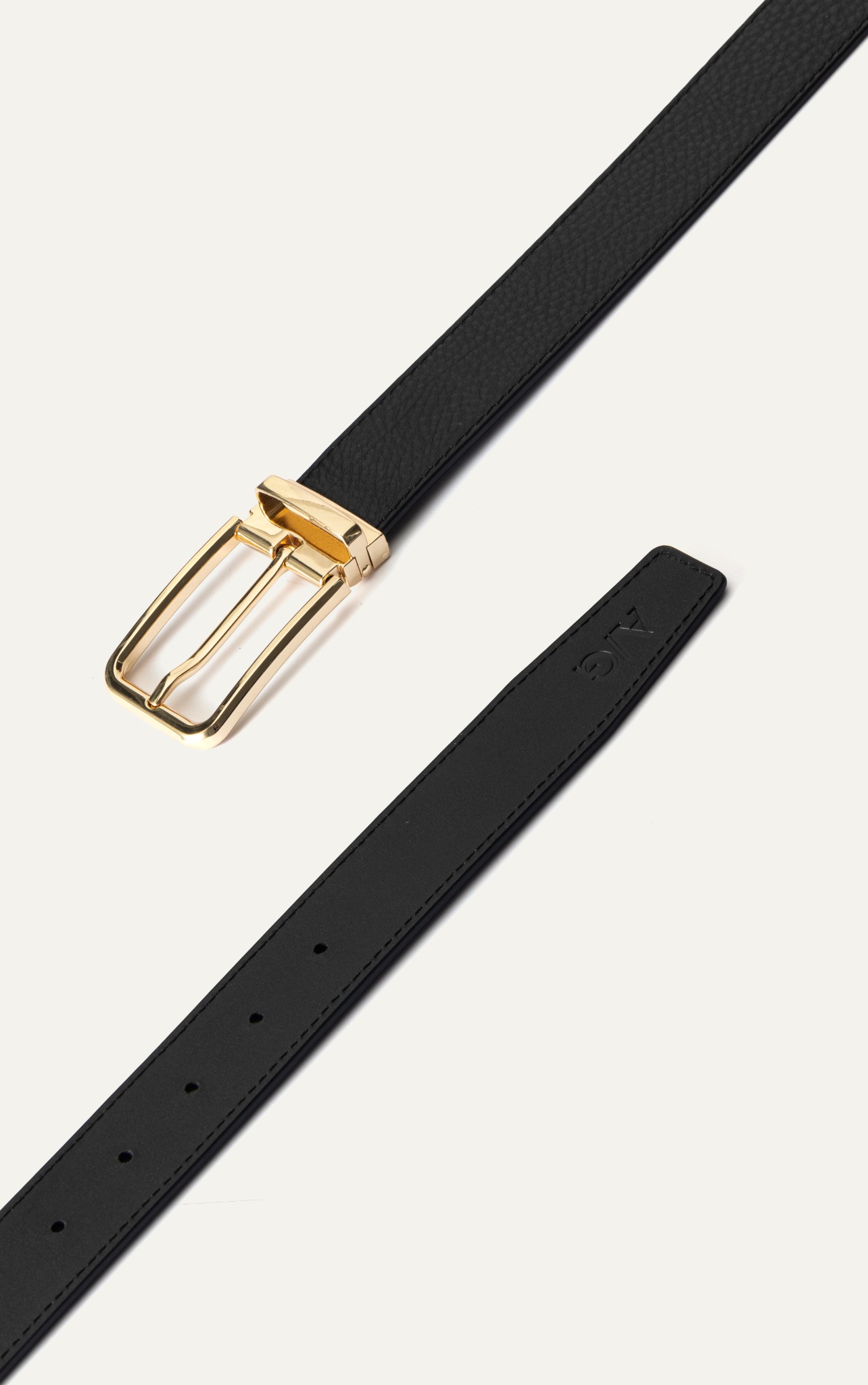 AG LEATHER BELTS - SQUARE HEAD GOLD