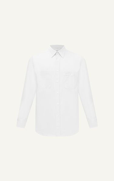  AG016 PREMIUM REGULAR FIT OXFORD SHIRT WITH POCKETS - WHITE
