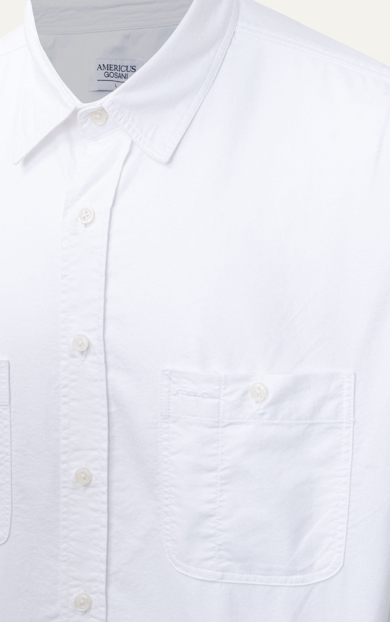 AG016 PREMIUM REGULAR FIT NEW OXFORD SHIRT WITH POCKETS - WHITE