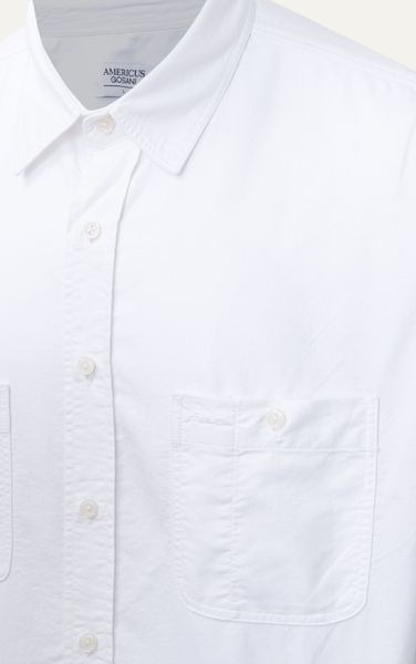  AG016 PREMIUM REGULAR FIT OXFORD SHIRT WITH POCKETS - WHITE 