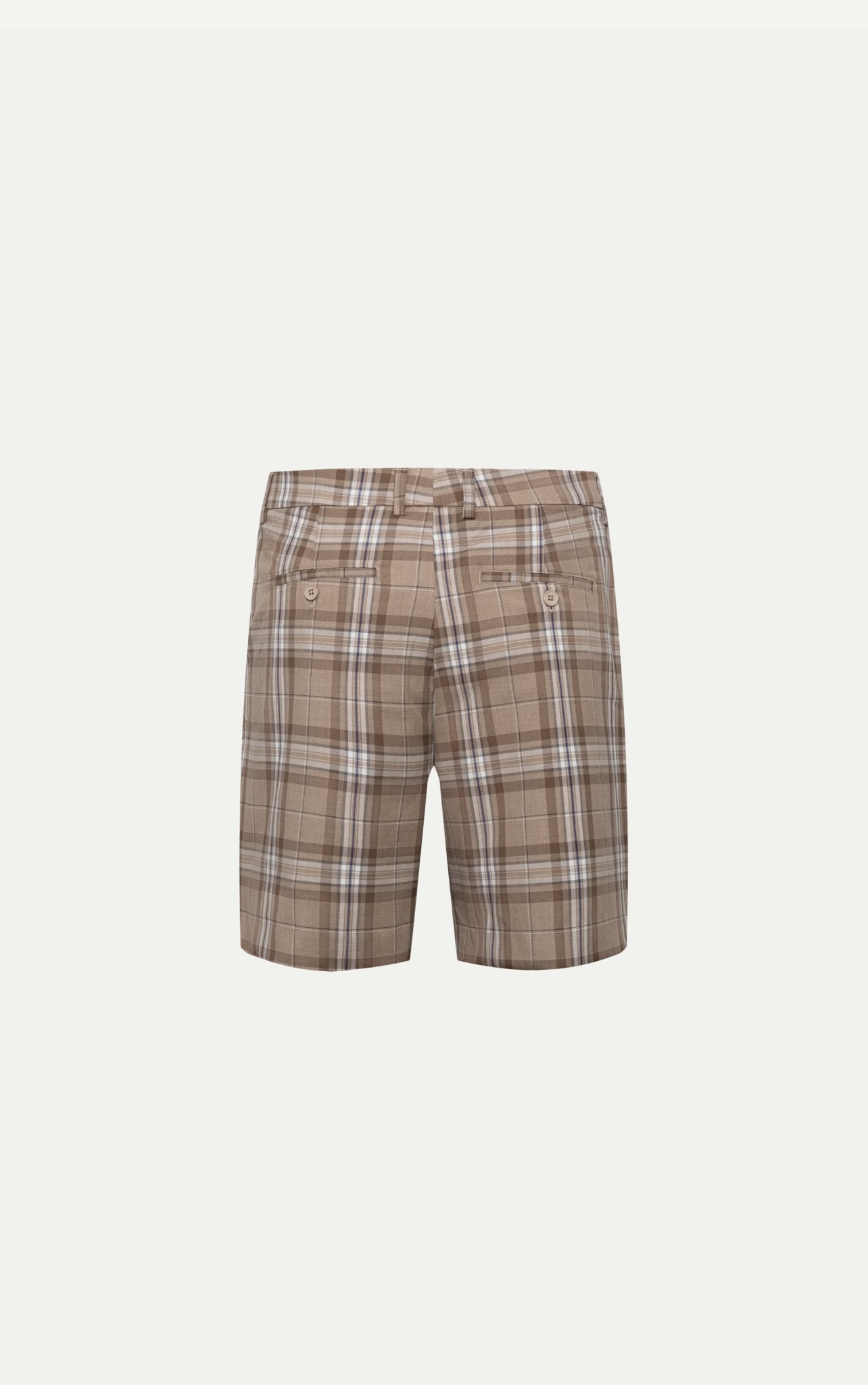 AG15 STUDIO REGULAR FIT CHECKED SHORT - BROWN