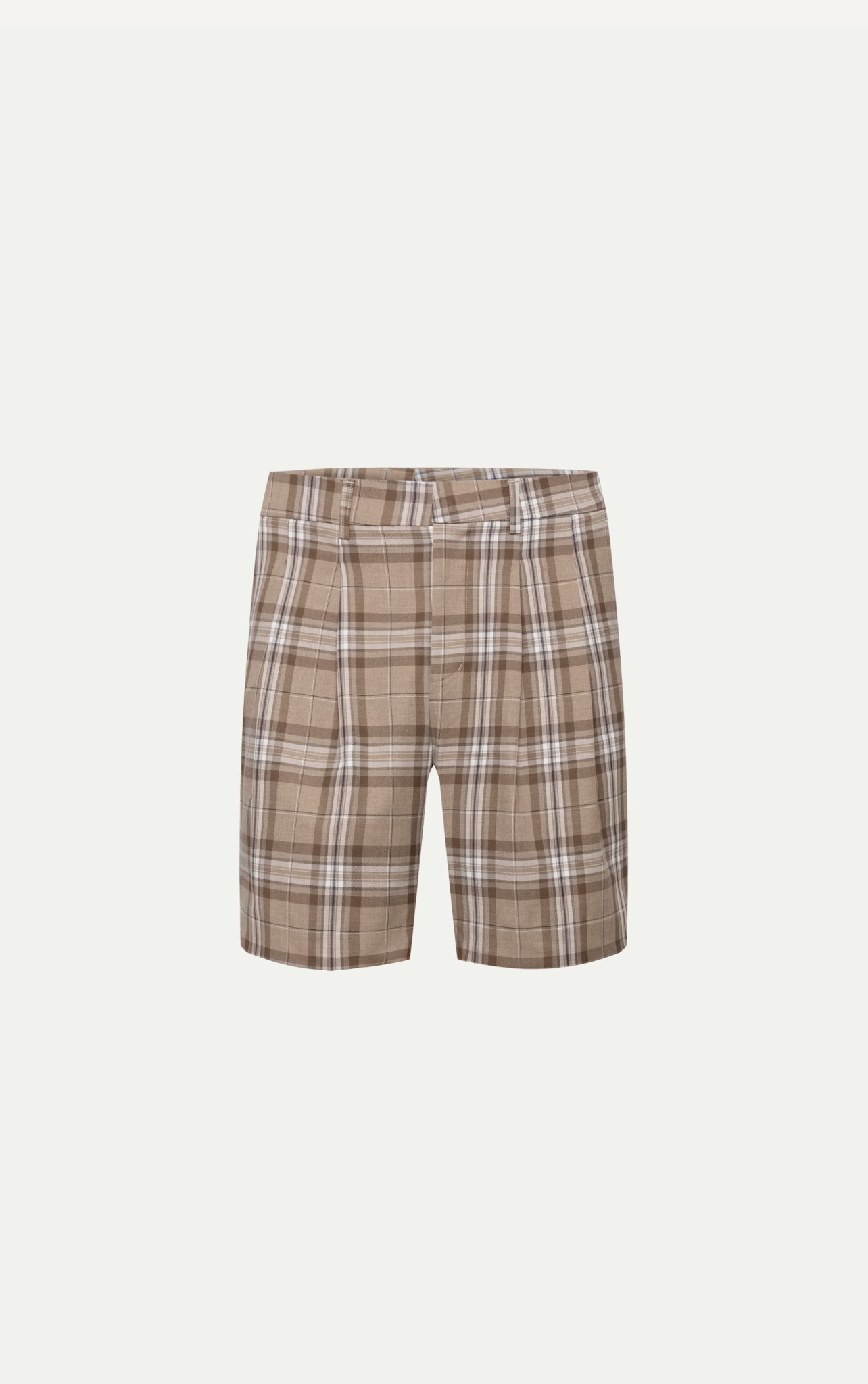 AG15 STUDIO REGULAR FIT CHECKED SHORT - BROWN