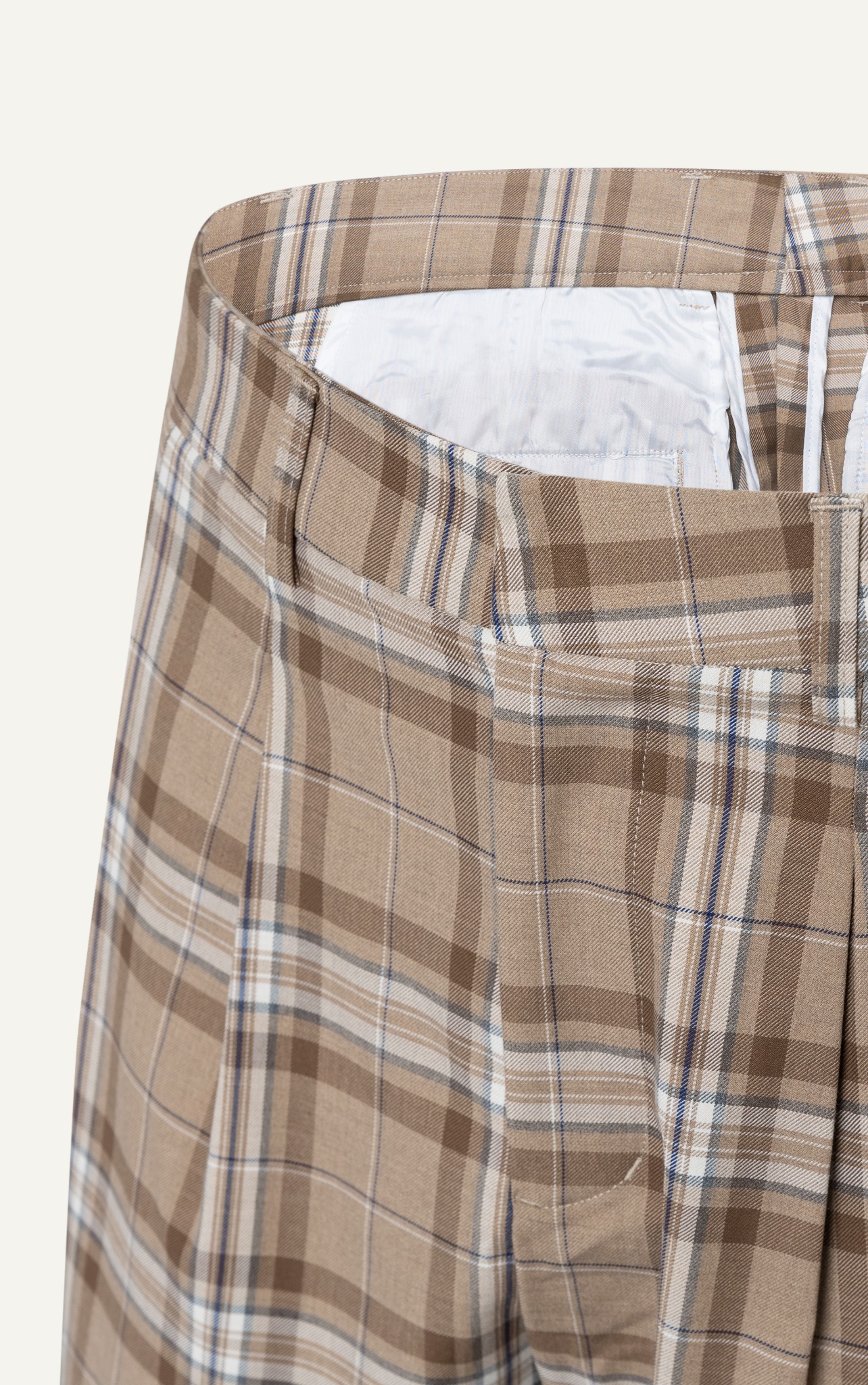 AG15 STUDIO REGULAR FIT CHECKED SHORT - BROWN