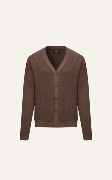  AG714 PREMIUM REGULAR FIT NEW CARDIGAN - BROWN