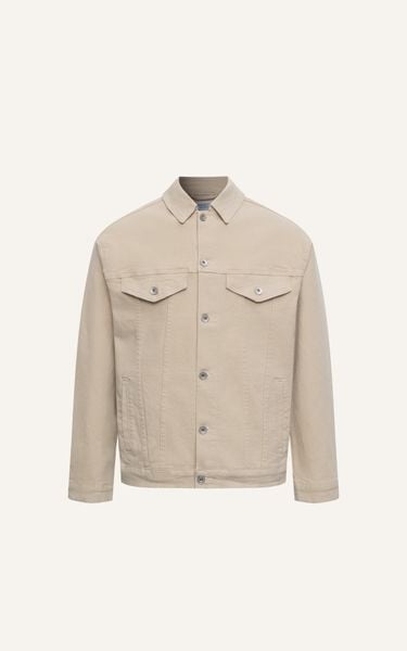  AG17 STUDIO REGULAR FIT BASIC COMFORT DENIM JACKET - BEIGE
