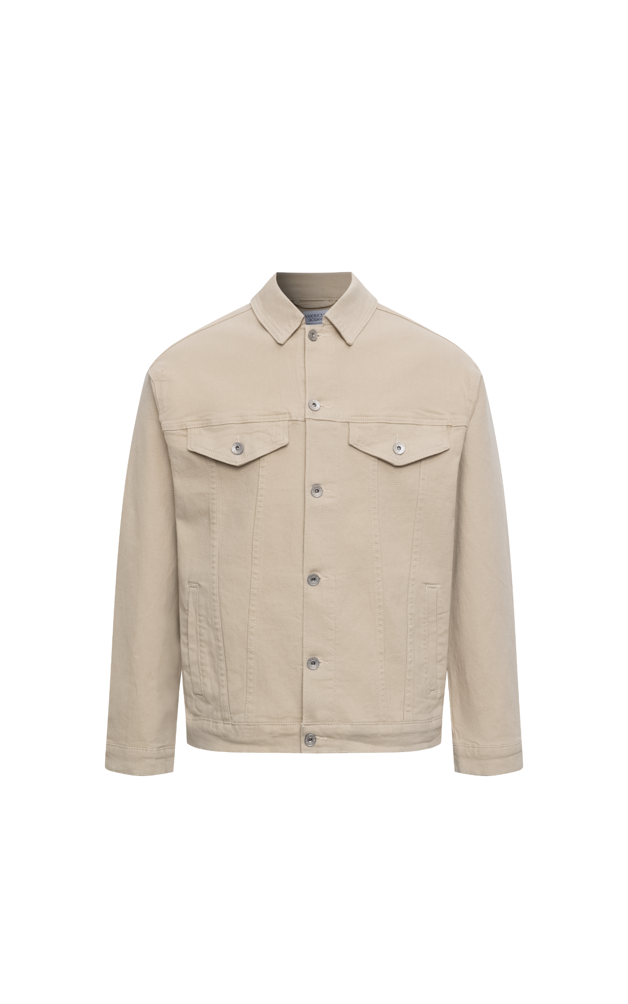 AG17 STUDIO LOOSE FIT BASIC COMFORT DENIM JACKET - BEIGE