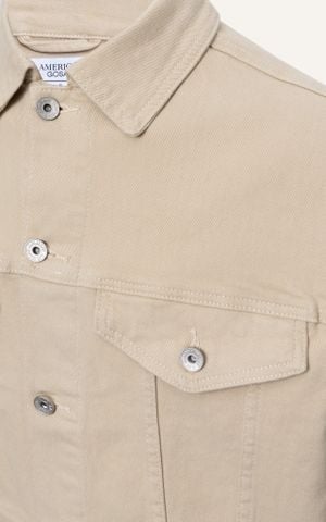 AG17 STUDIO REGULAR FIT BASIC COMFORT DENIM JACKET - BEIGE