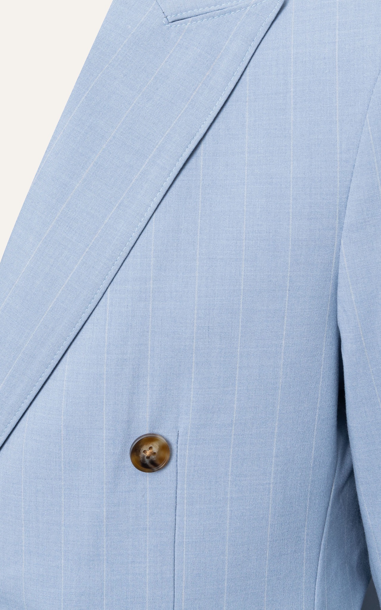 AG01 PREMIUM SLIMFIT DOUBLE STRIPED BREASTED VEST - LIGHT BLUE