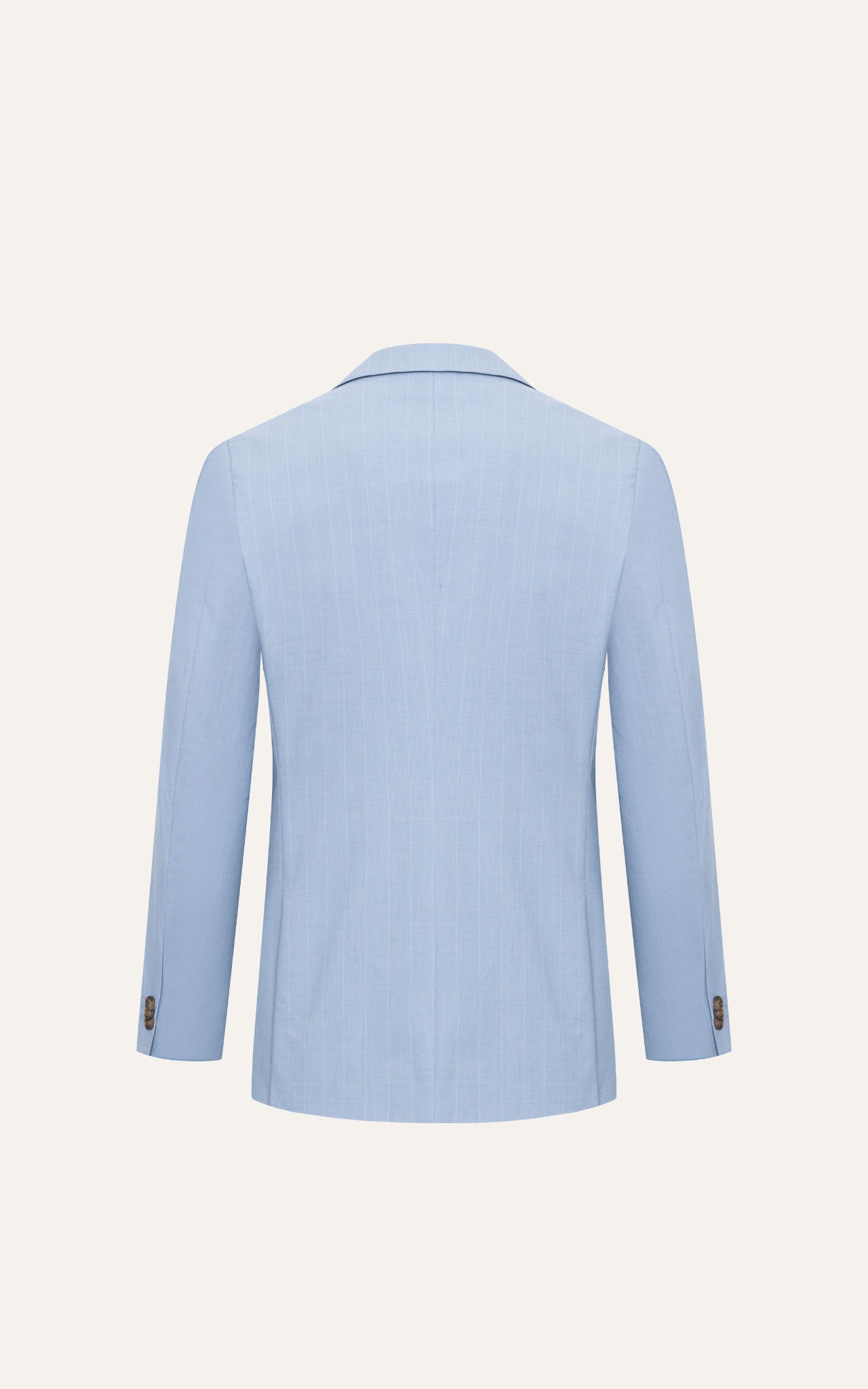 AG01 PREMIUM SLIMFIT DOUBLE STRIPED BREASTED VEST - LIGHT BLUE