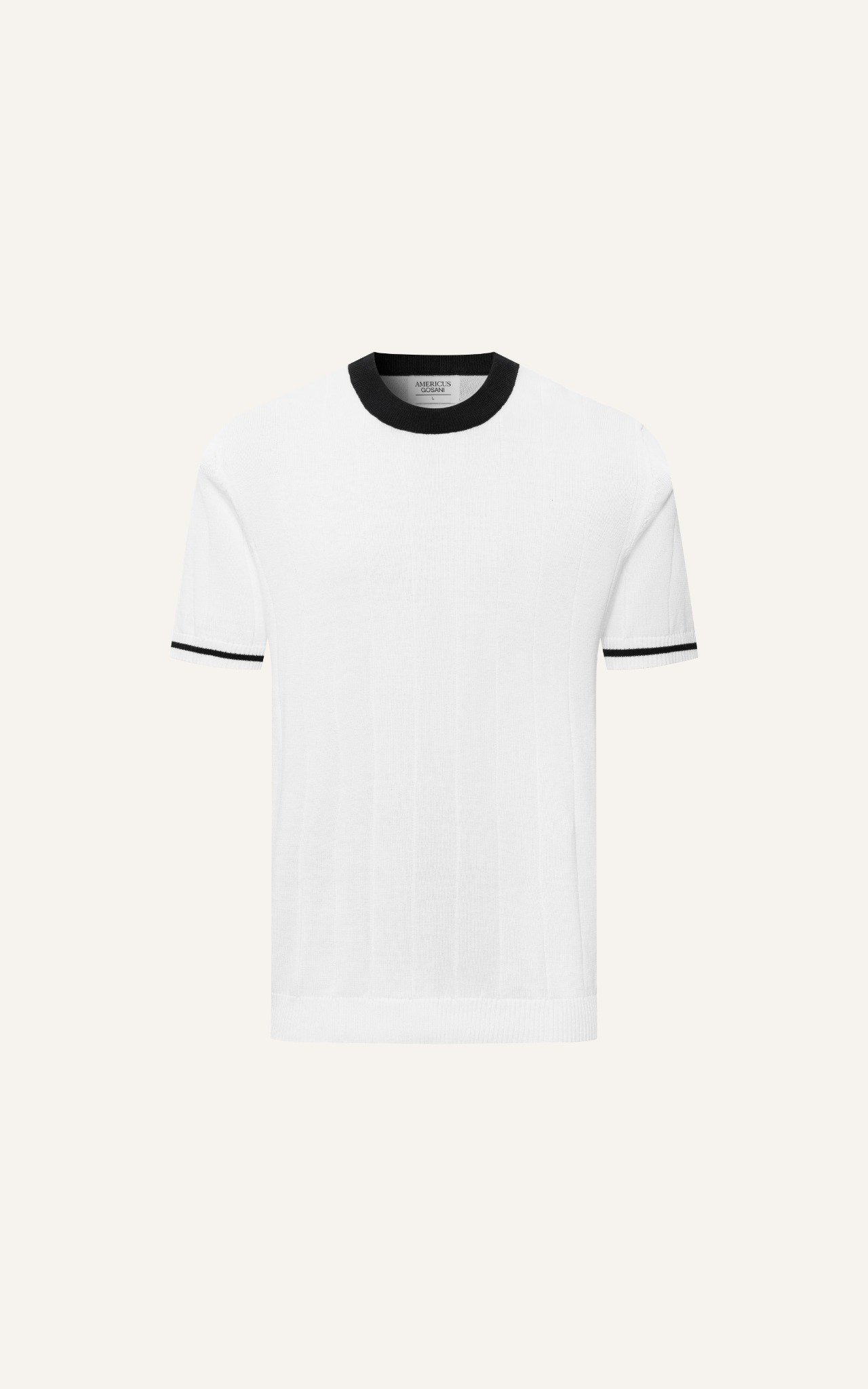 AG709 PREMIUM REGULAR FIT NEW ESSENTIAL KNIT T-SHIRT - WHITE