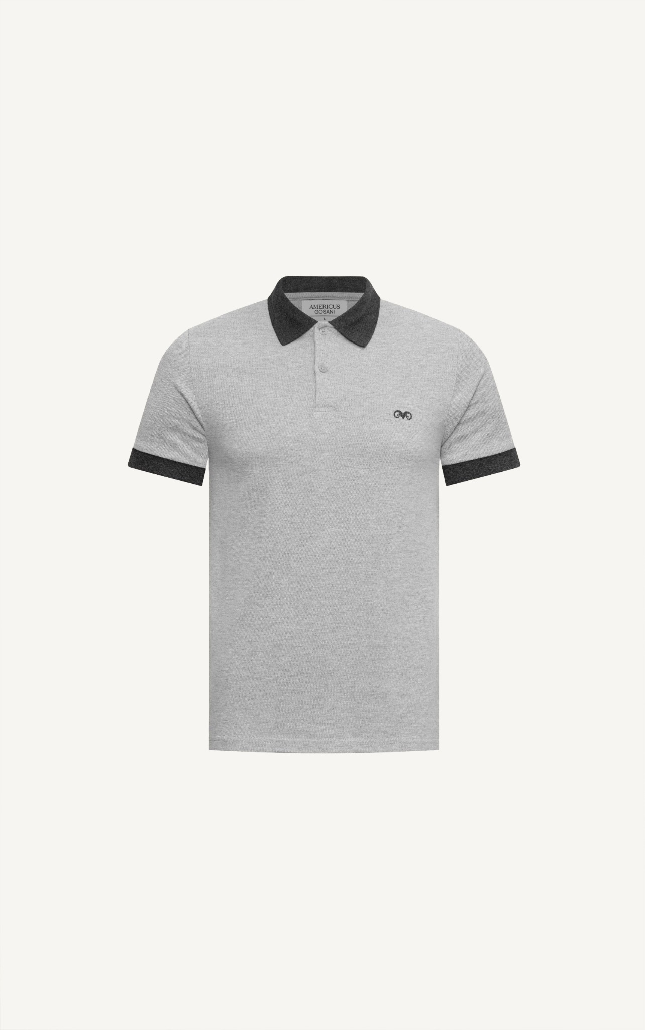 AG56 PREMIUM SLIMFIT ESSENTIAL POLO - LIGHT GREY