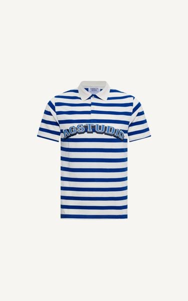  AG3300 STUDIO REGULAR FIT STRIPED POLO - BLUE