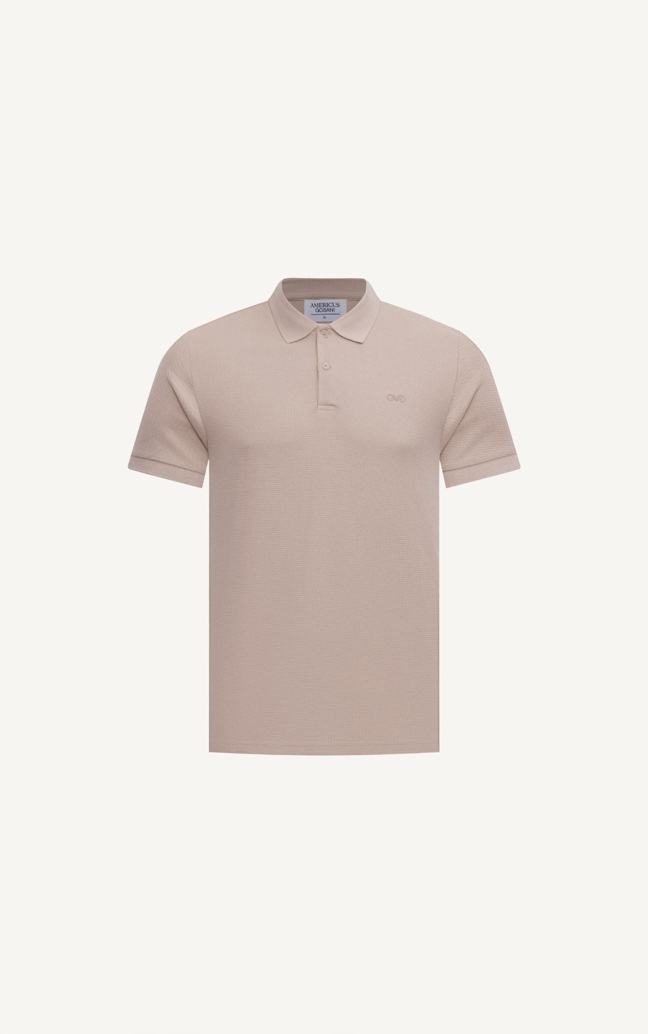  AG02 SIGNATURE SLIMFIT POLO  - LIGHT BROWN 