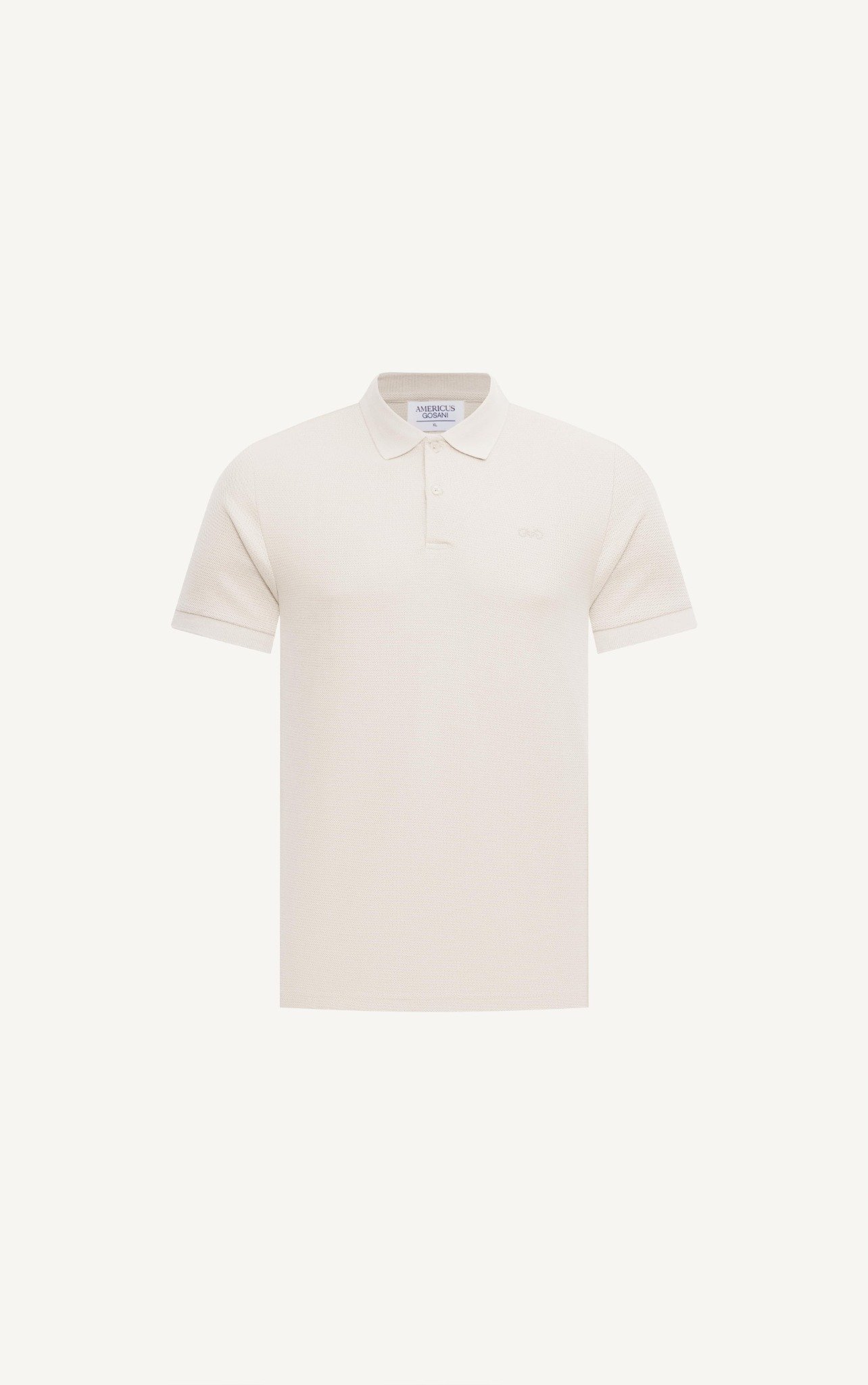 AG02 SIGNATURE SLIMFIT POLO - OCHRE WHITE