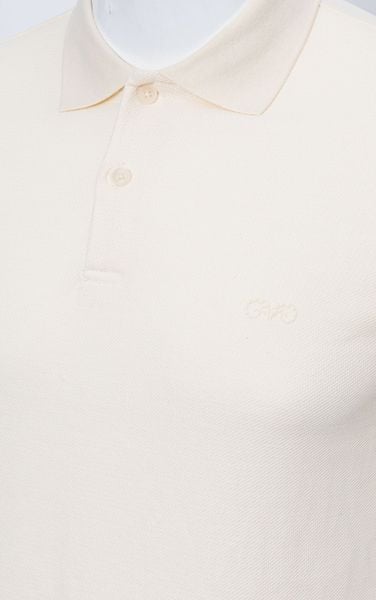  AG02 SIGNATURE SLIMFIT POLO - OCHRE WHITE 