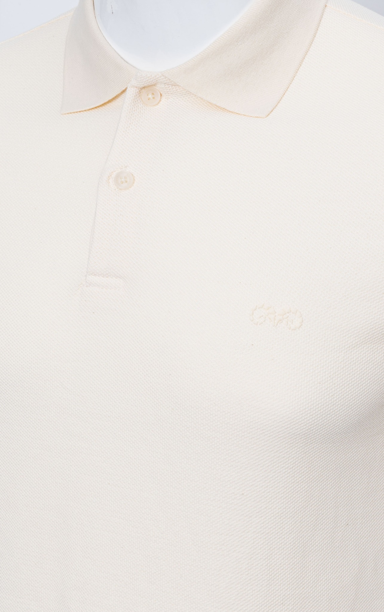 AG02 STUDIO SLIMFIT POLO - OCHRE WHITE