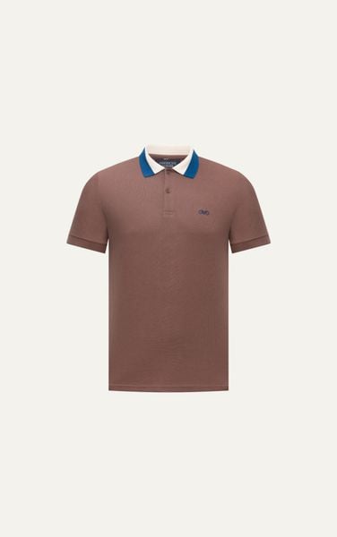  AG880 PREMIUM SLIMFIT POLO - BROWN
