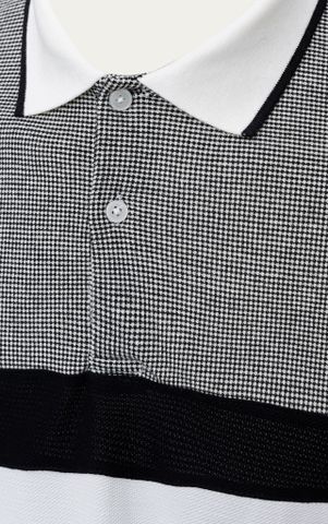 AG71 PREMIUM SLIMFIT ICONIC COLOR STRIPED POLO - WHITE