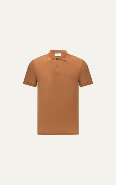  AG02 SIGNATURE SLIMFIT POLO - BROWN