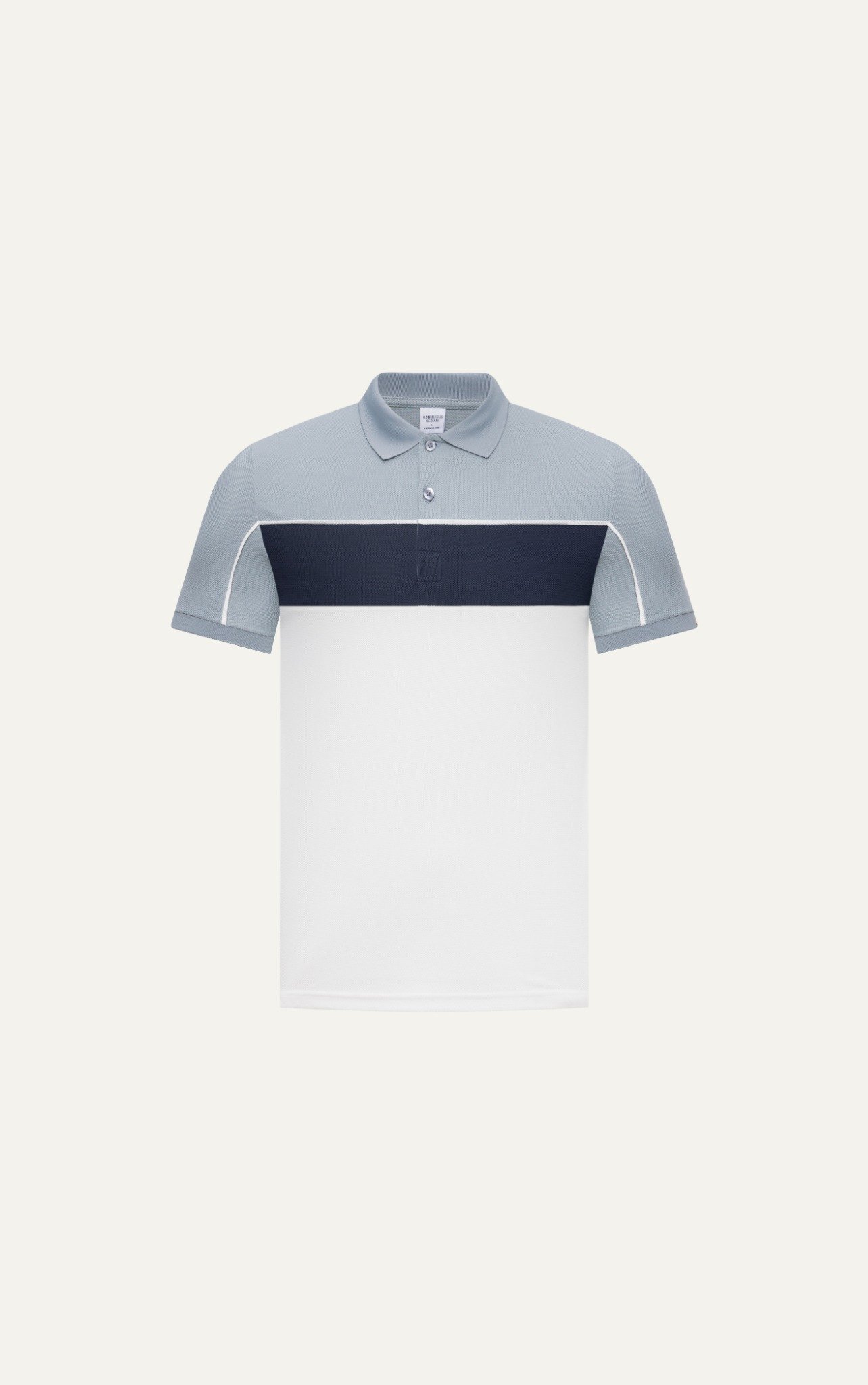 T59 FACTORY SLIMFIT STRIPED MIX COLOR POLO - LIGHT BLUE