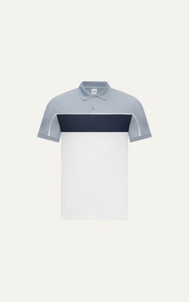  T59 FACTORY SLIMFIT STRIPED MIX COLOR POLO - LIGHT BLUE