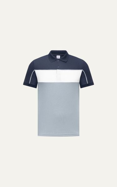  T59 FACTORY SLIMFIT STRIPED MIX COLOR POLO - DARK BLUE