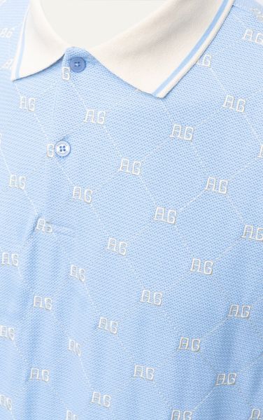  AG41 PREMIUM SLIMFIT MONOGRAM POLO - SKY BLUE 