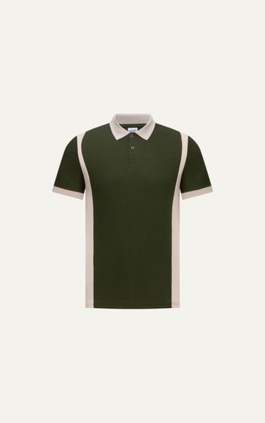  T58 FACTORY SLIMFIT STRIPED POLO - DARK GREEN