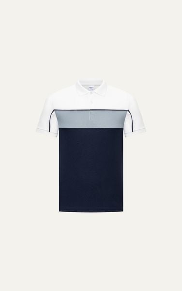  T59 FACTORY SLIMFIT STRIPED MIX COLOR POLO - WHITE