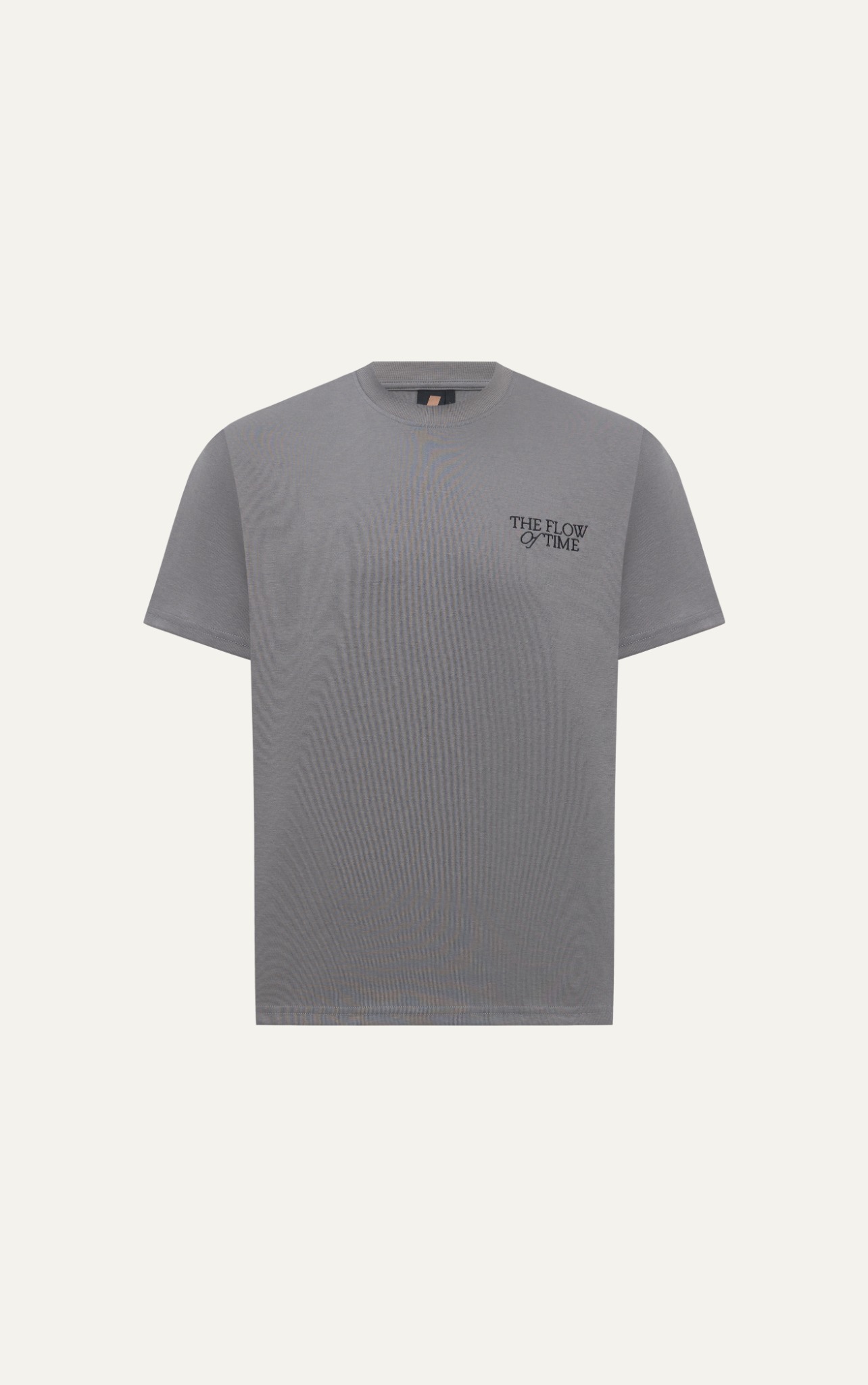 AG710 STUDIO LOOSE FIT "THE FLOW OF TIME" BASIC T-SHIRT - LIGHT GREY