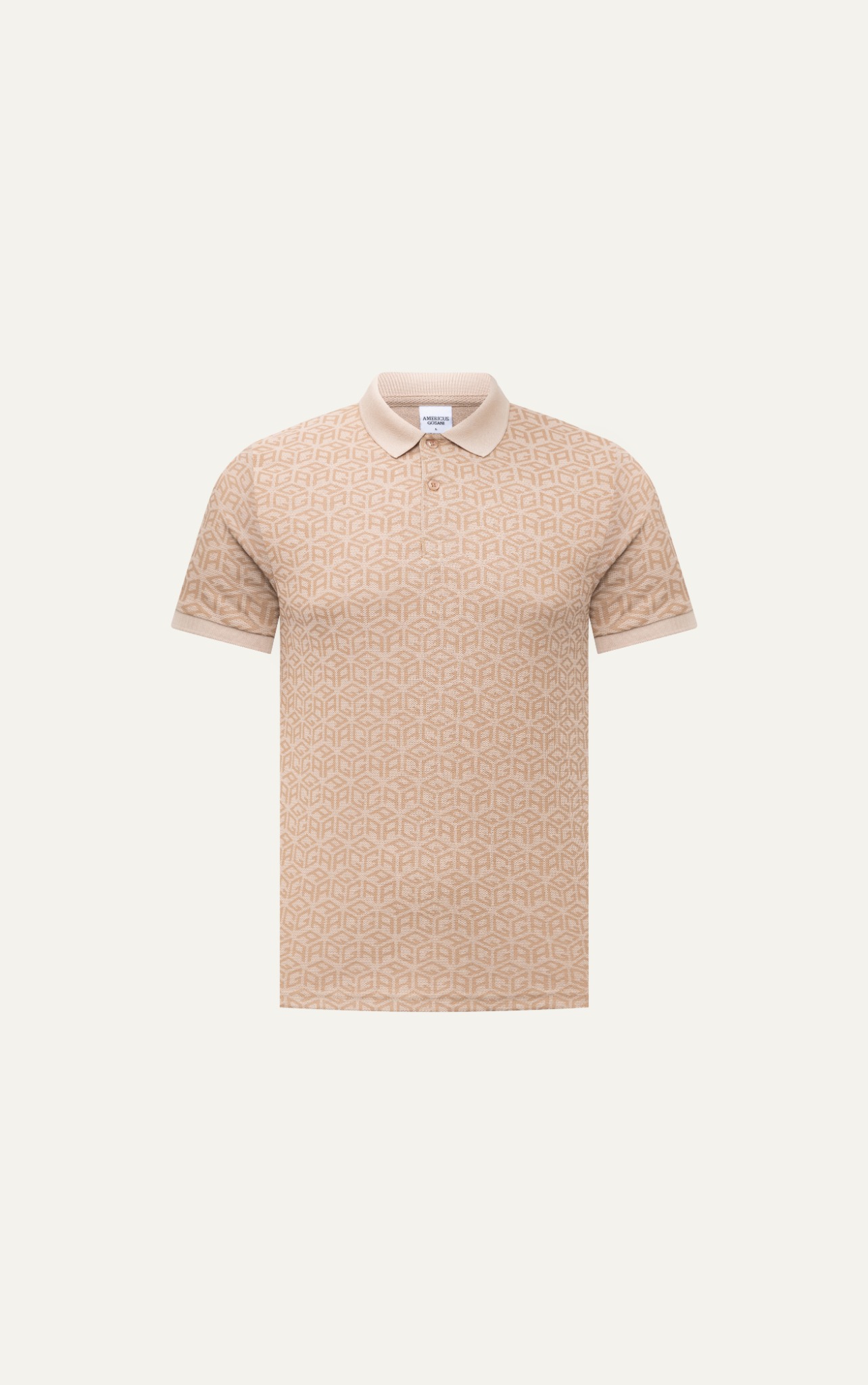 T54 FACTORY SLIMFIT DETAIL AG POLO - BEIGE