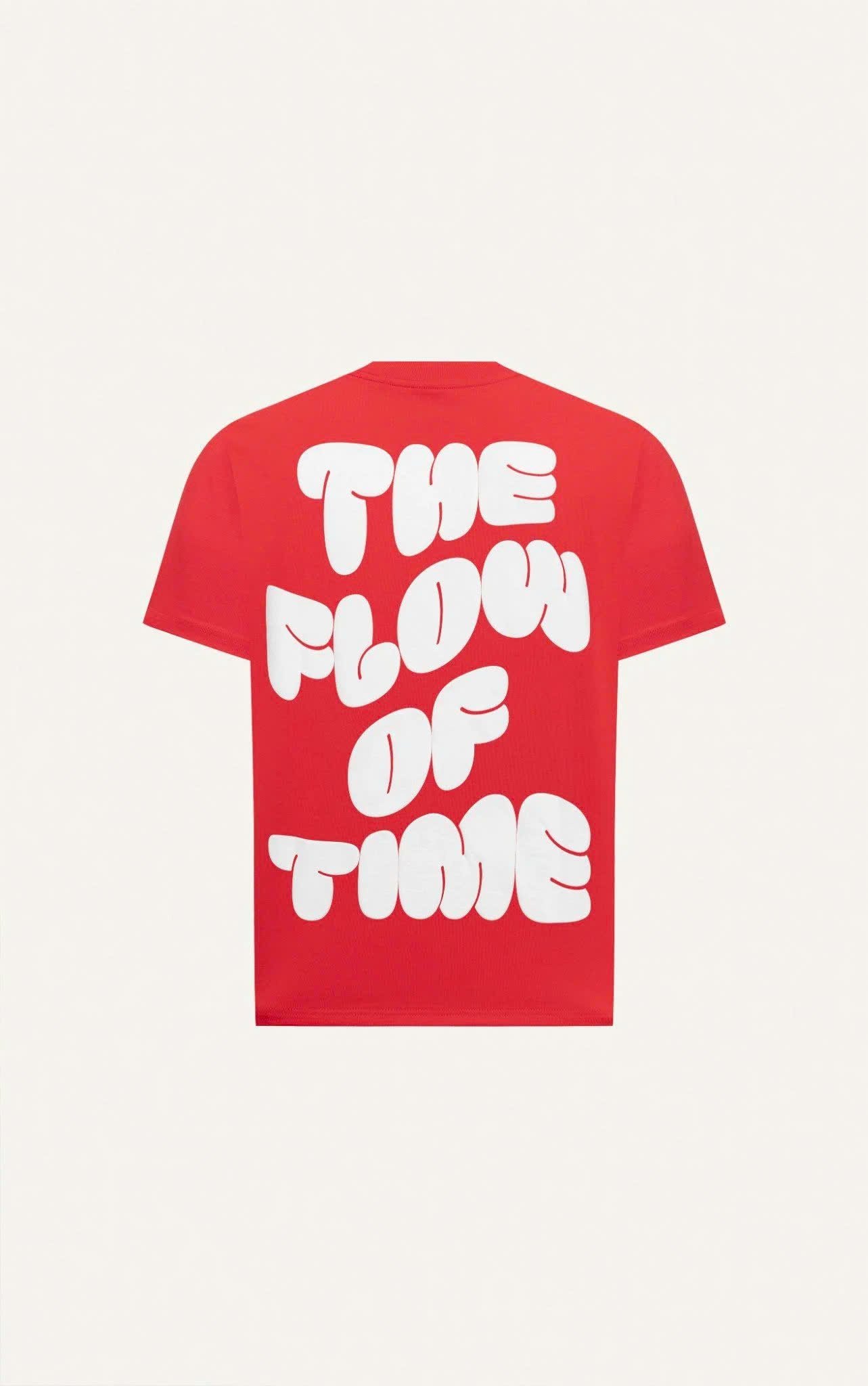 AG15 STUDIO LOOSE FIT BUBLE PRINTED LOGO T-SHIRT - RED