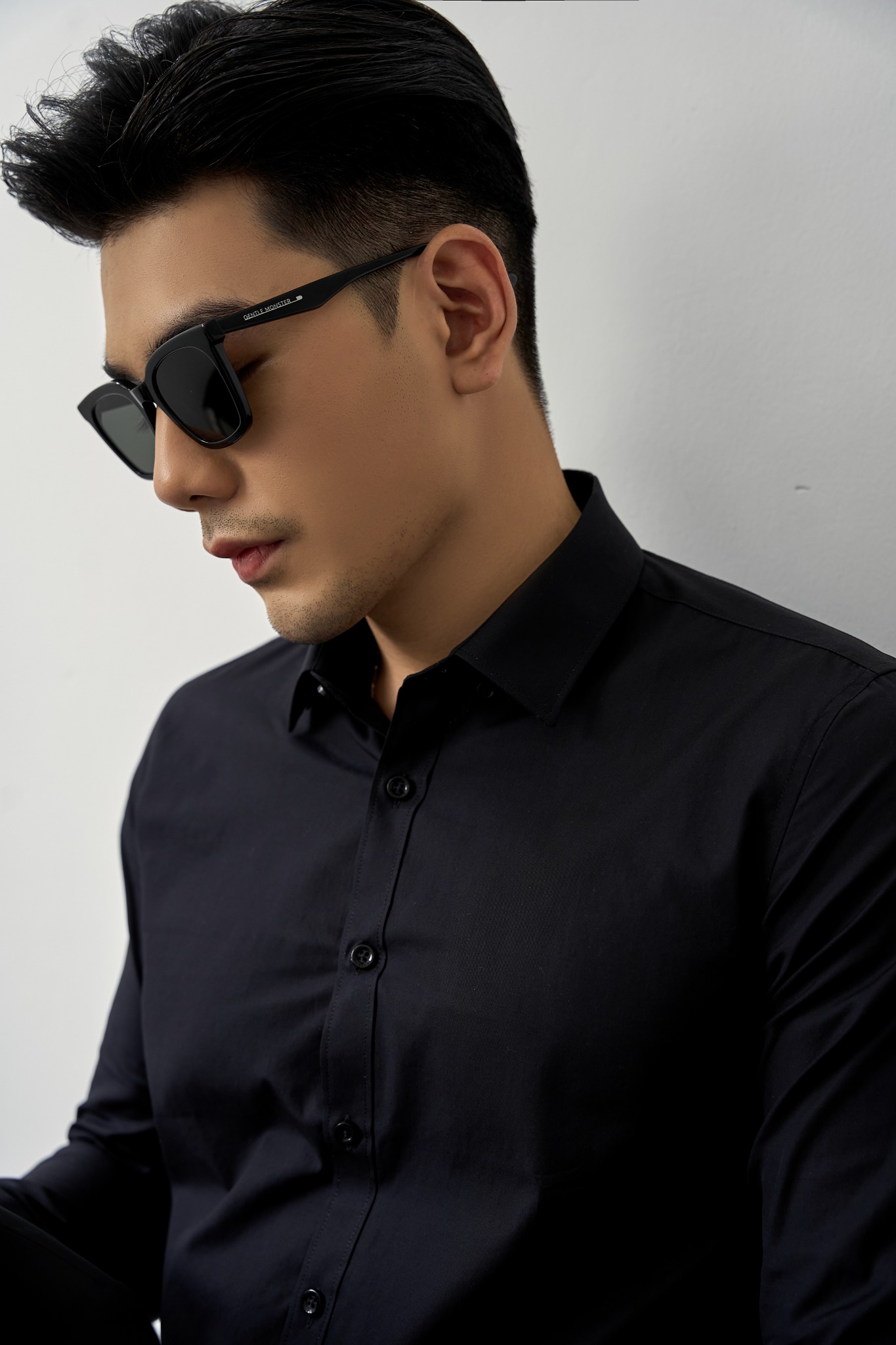 AG53 PREMIUM SLIMFIT CLASSIC FIT SHIRT - BLACK