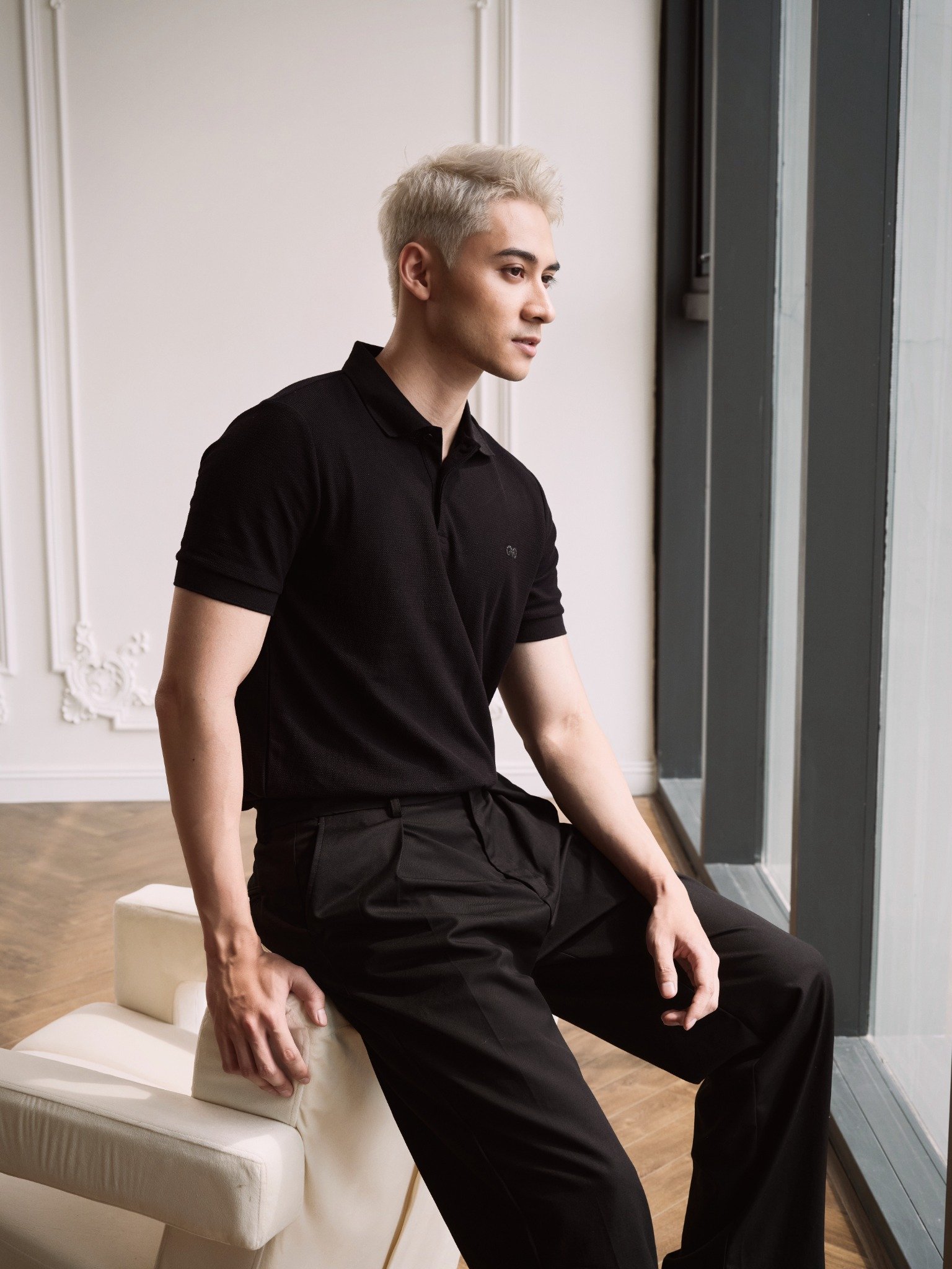 AG02 SIGNATURE SLIMFIT POLO - BLACK