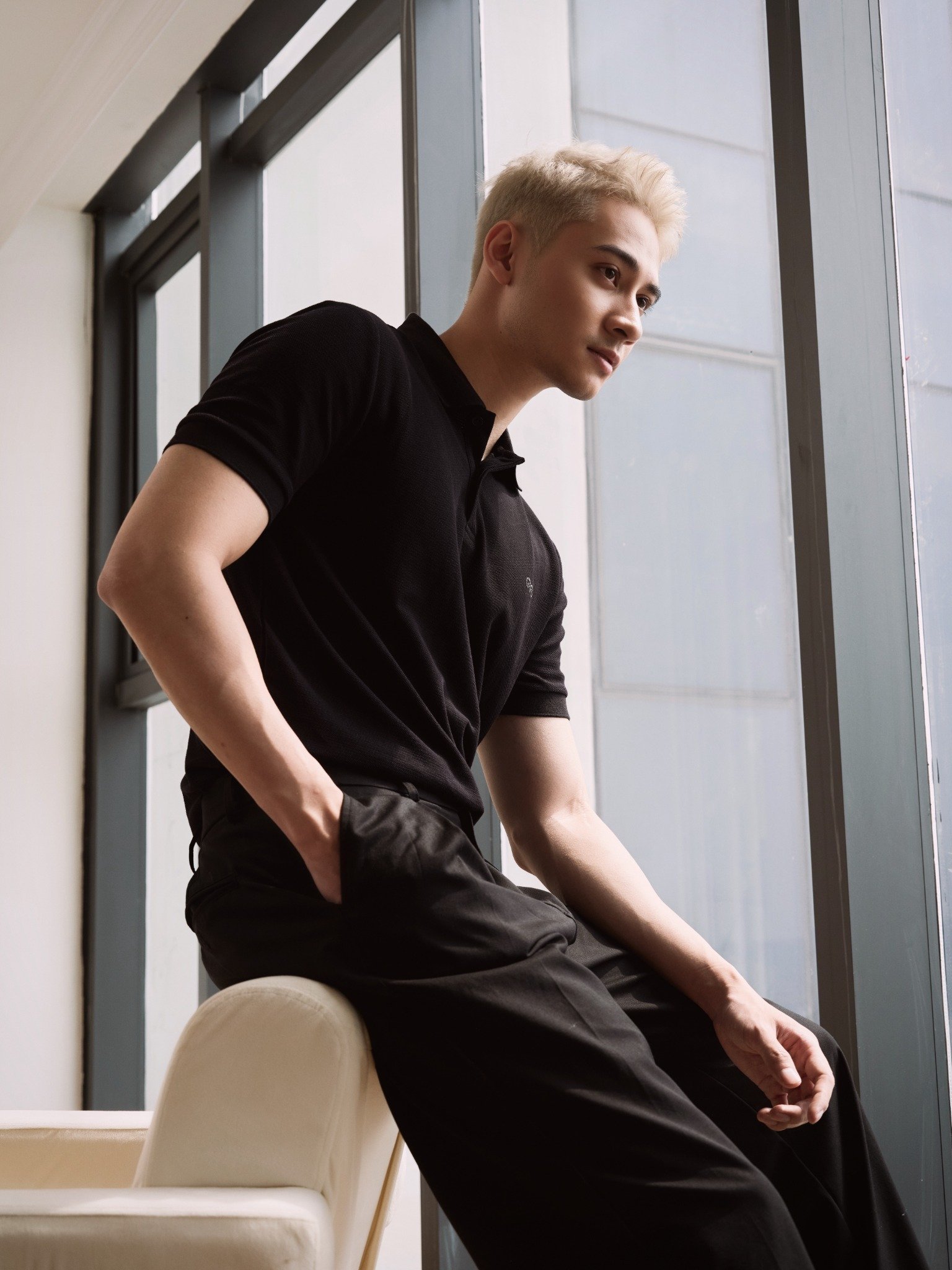 AG02 SIGNATURE SLIMFIT POLO - BLACK