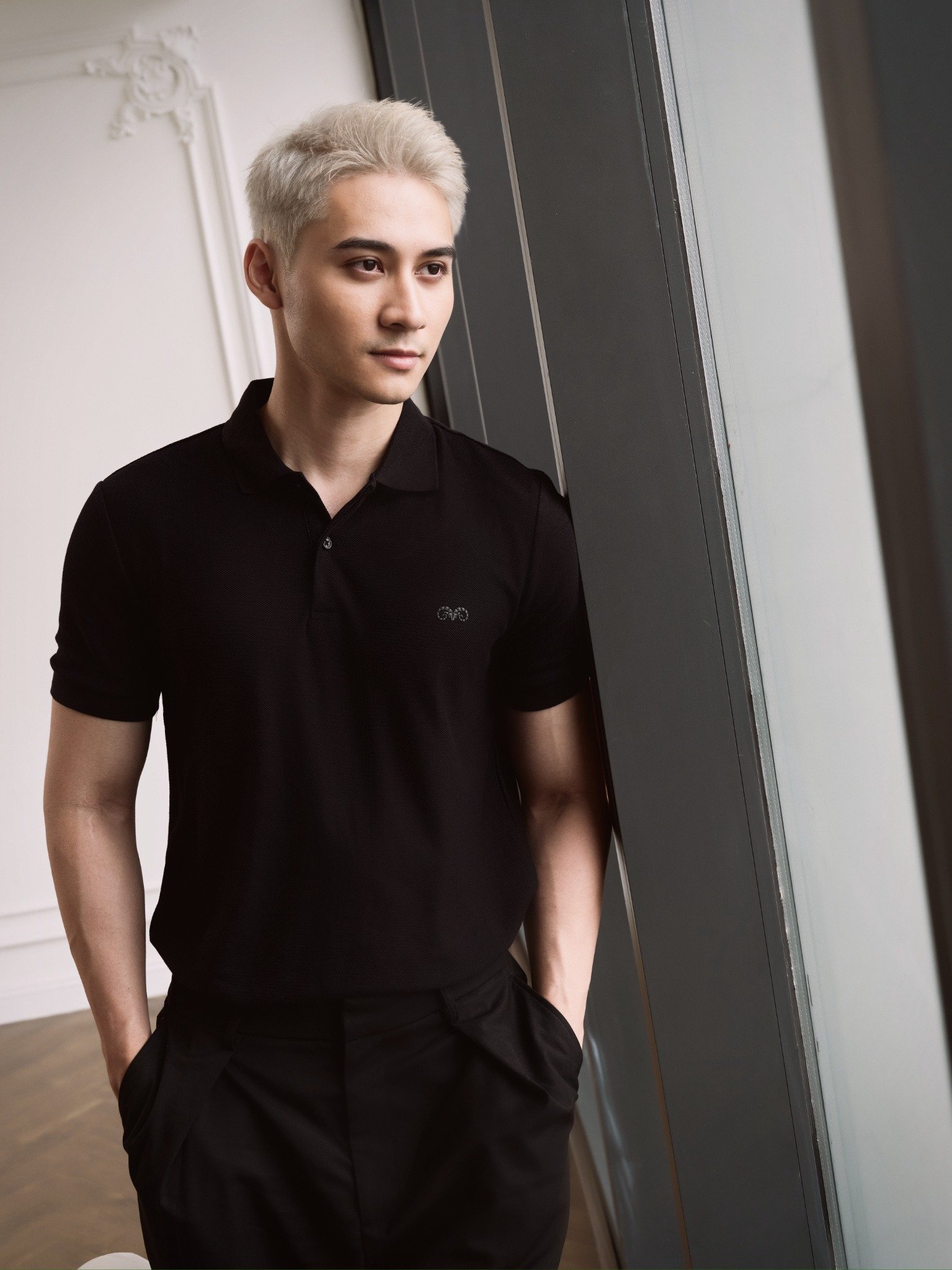 AG02 SIGNATURE SLIMFIT POLO - BLACK