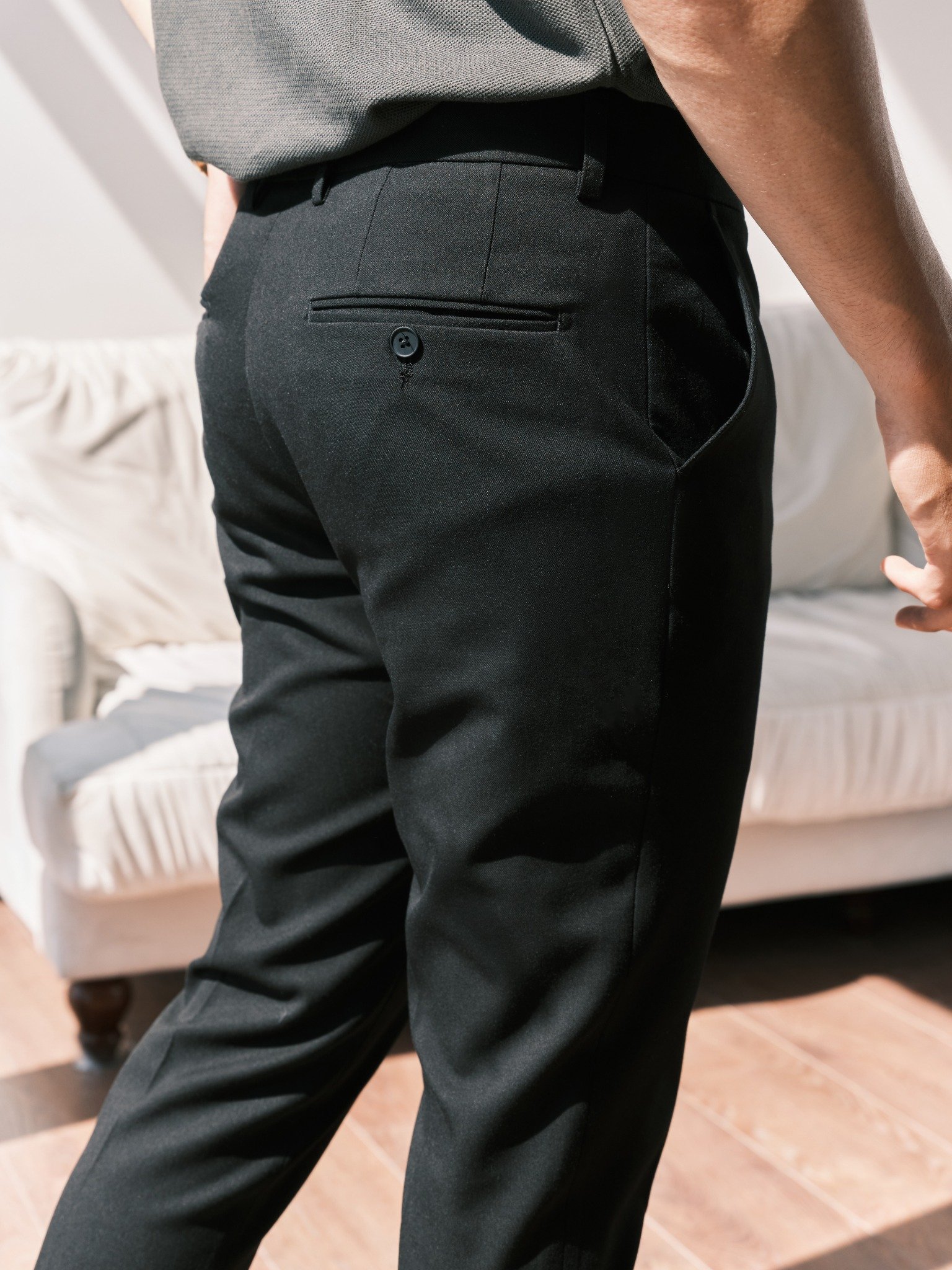 AGP1 PREMIUM SLIMFIT TROUSERS - BLACK