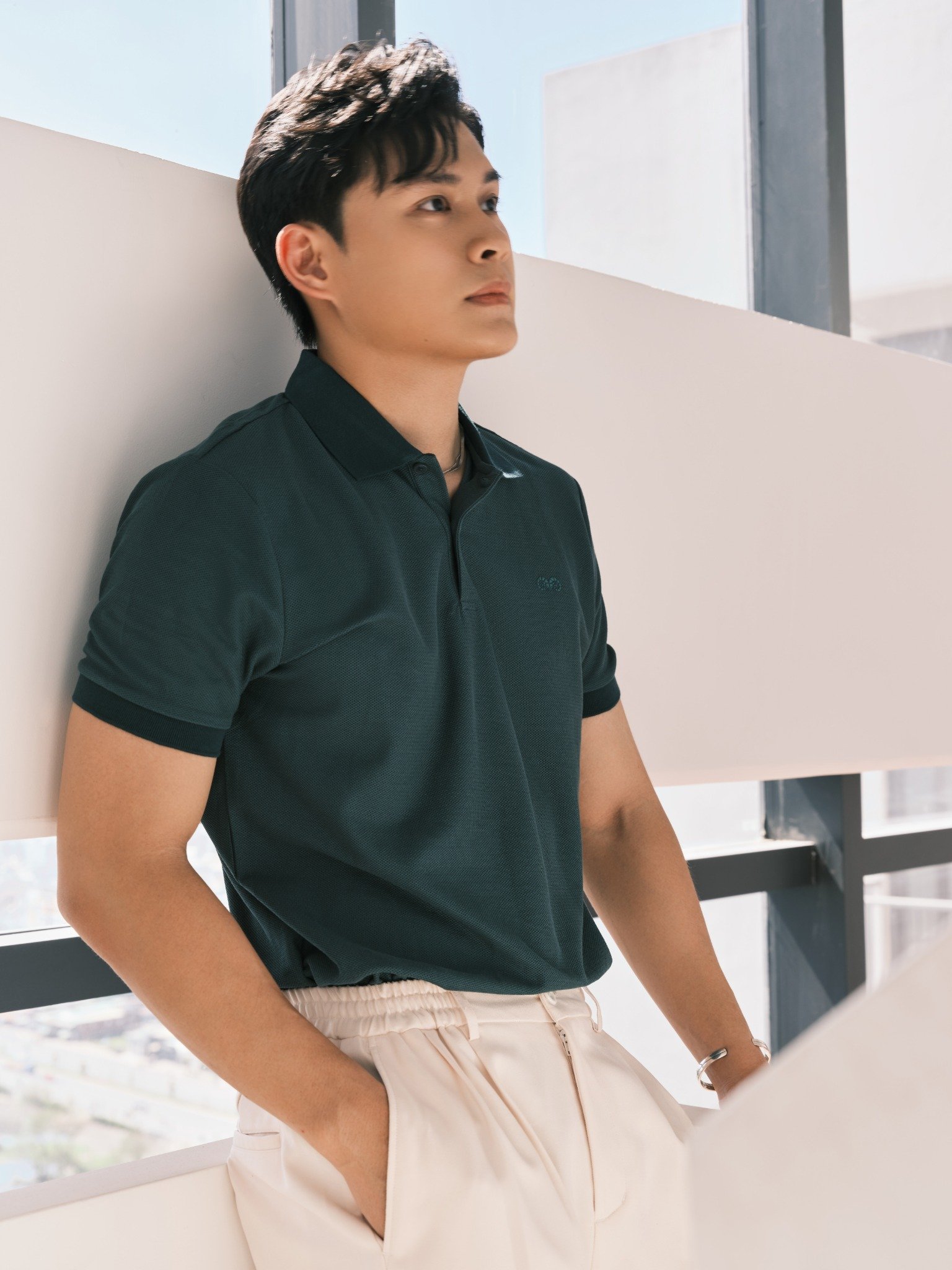 AG02 SIGNATURE SLIMFIT POLO - PINE GREEN