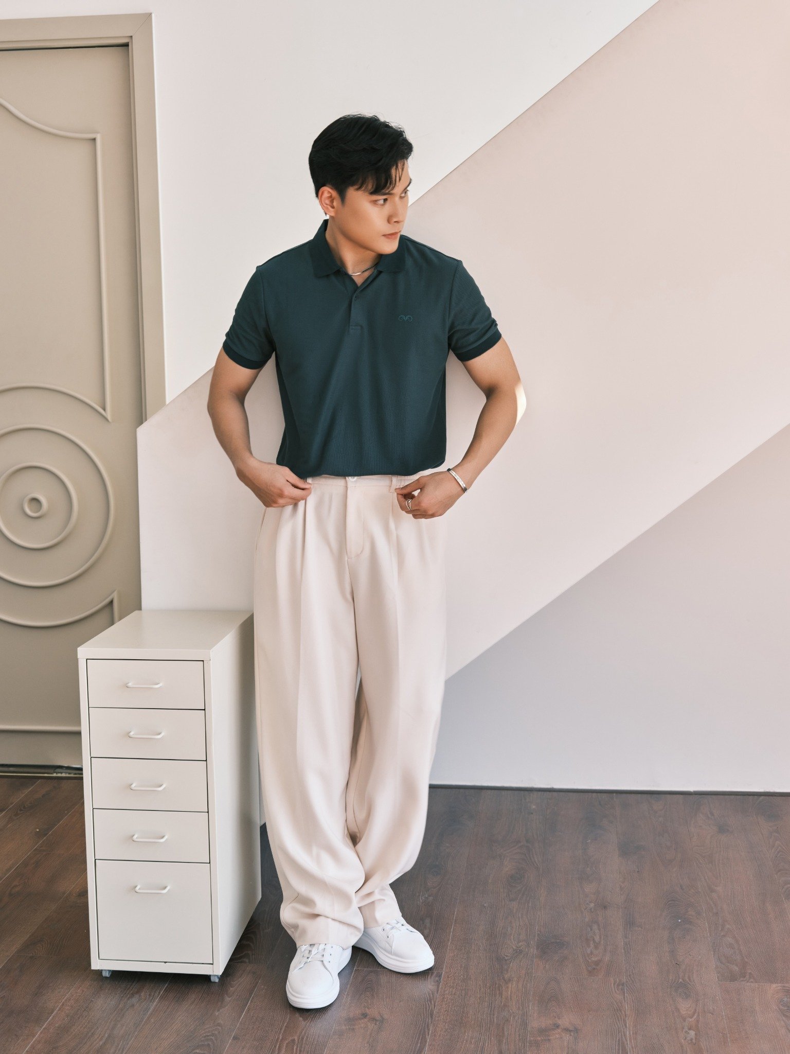AG02 SIGNATURE SLIMFIT POLO - PINE GREEN