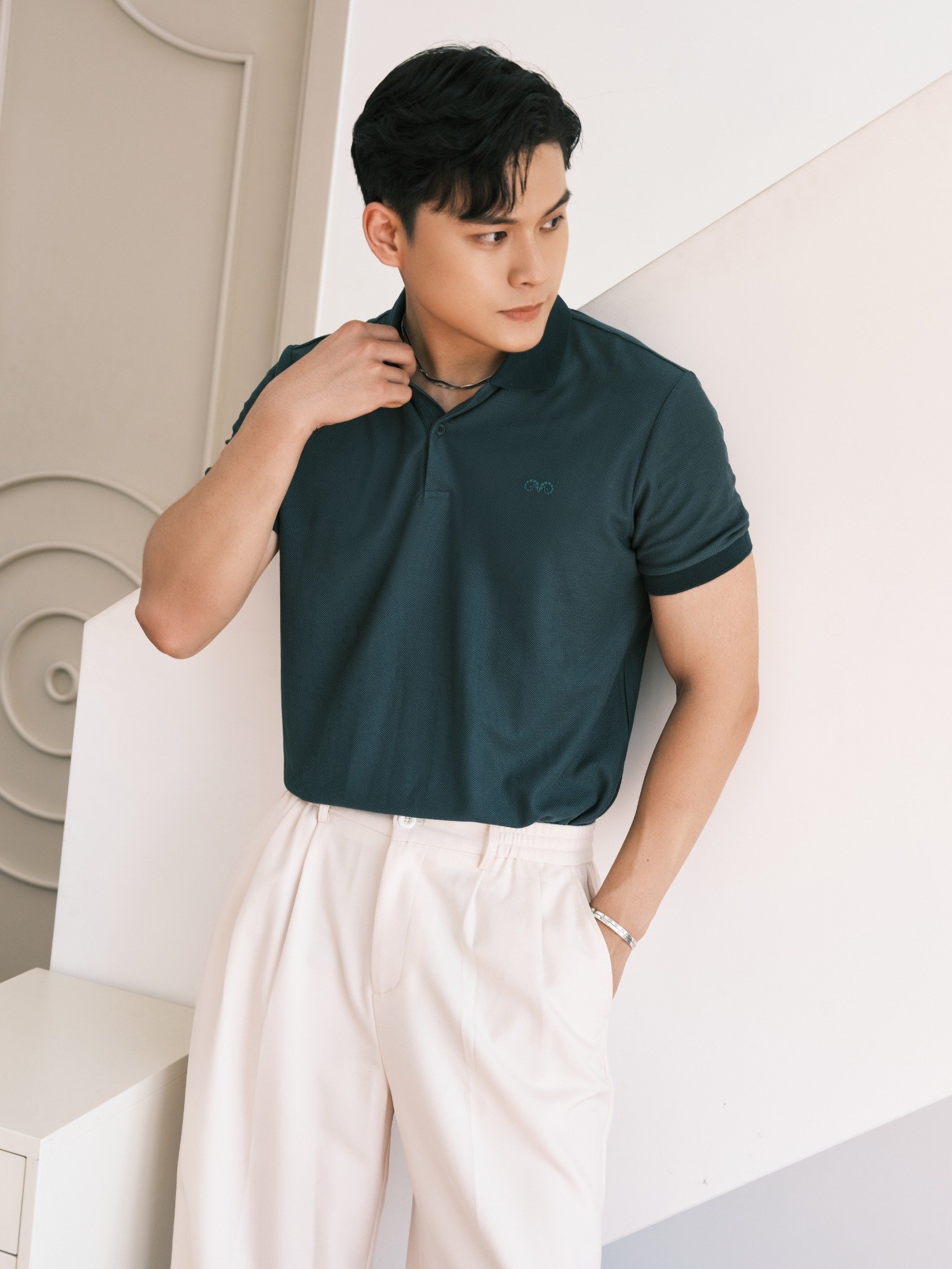 AG02 SIGNATURE SLIMFIT POLO - PINE GREEN